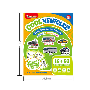 Livre de dessin pour stimuler l'activité cérébrale des enfants, personnalisé, avec des autocollants amusants sur le thème des <span class=keywords><strong>fruits</strong></span> et du sport, 16 pages, livre cadeau - Product Image 2