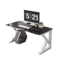 Bureau d'ordinateur moderne et minimaliste pour e-sport, en verre trempé, modèle 031, fabriqué en Chine continentale, mobilier de bureau