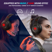 BC10 Mejor calidad Tiempo de espera prolongado ANC Bluetooth Auriculares inalámbricos para juegos Cancelación de ruido con 7 luces LED de color