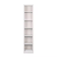 Classeurs personnalisés avec portes simples en verre et 5 étagères réglables Bibliothèque scolaire et hôpital à domicile Bibliothèque de bureau Étagère en acier