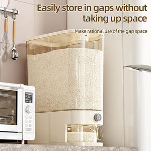 बहुक्रियाशील उच्च आधार अमेरिकी 10 किलोग्राम चावल डिस्पेंसर खाद्य ग्रेड पीपी भंडारण कंटेनर रसोई अनाज भंडारण के लिए - Product Image 2