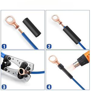 Connecteurs de batterie pour l'ingénierie chimique 1/0 AWG 3/8 po, bornes à sertir avec gaine thermorétractable - Product Image 5