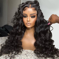 Perruque Body Wave 4x4 5x5 6x6 7x7 avec closure transparente, cheveux naturels vietnamiens/birmans, perruque frontale HD sans colle pour femmes noires