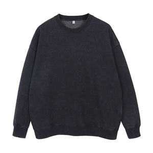 เสื้อสเวตเชิ้ตคอกลมทรงหลวมสไตล์เรโทรวินเทจสำหรับผู้ชาย มีกระเป๋า ผ้าบาติก ป้องกันขนร่วง น้ำหนัก 400 กรัม เหมาะสำหรับใส่ลำลอง - Product Image 5