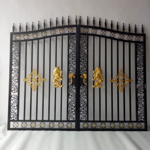 Wrought sắt cổng <span class=keywords><strong>Home</strong></span> Hot Bán sang trọng vườn chính cổng thiết kế vòm kim loại thiết kế mô hình của wrought sắt cửa - Product Image 1