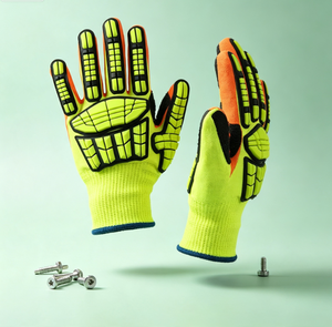 Gants de travail résistants aux coupures de niveau 5, protection dorsale absorbant les chocs en TPR, gants de sécurité <span class=keywords><strong>anti</strong></span>-perforation résistants à l'huile - Product Image 3