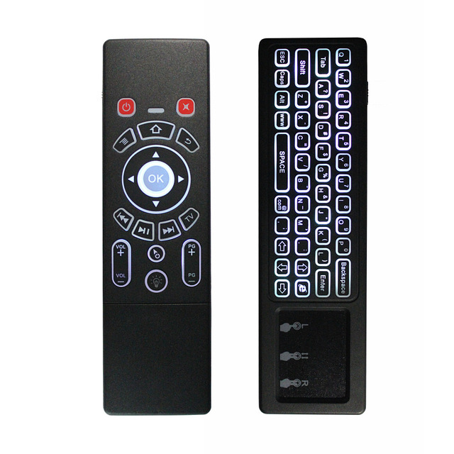 T6C 2.4G Air Mouse Remote with Touchpad & Voice Control Backlit Wireless Keyboard for Android TV Box/PC