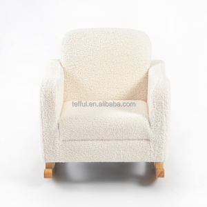 Fauteuil à bascule en bois pour enfant, rembourré Teddy, cadeau pour enfant, fauteuil enfant pour la lecture - Product Image 3