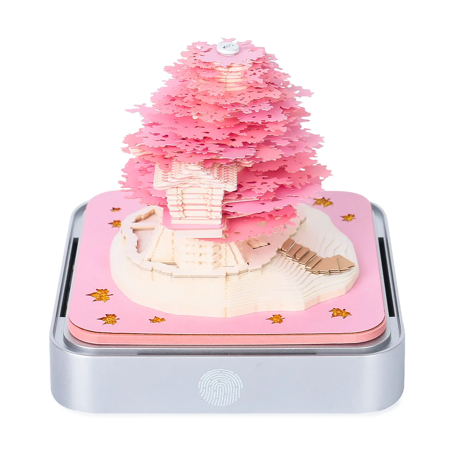 Factory Hot Selling Custom Design 3D-Notizblock Block 3D-Notizblock Rosa Kirschblüte Sakura-Baum Notizen Würfel 3D-Kunstpapierkalender