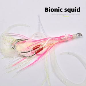 Großhandel Hochwertige Luminous Octopus String Hook Double Jigging Assist Haken Jigging Köder Salzwasser Hard Bait - Product Image 4