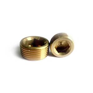Nissin Brass Pipe Plug G1/8 G1/4 Male Thread Water Oil Plug Hexagonal Flat Thickened For Air Water Pipe - Product Image 2