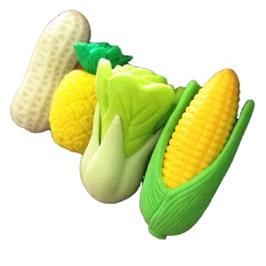 Borradores de verduras kawaii para niños, 2 unidades por paquete, diseño de emulación de vegetales y frutas - Product Image 1