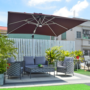 Ensemble <span class=keywords><strong>de</strong></span> canapés en aluminium durable pour l'extérieur avec table basse pour <span class=keywords><strong>jardin</strong></span>, patio, cour, hôtel et école - Product Image 2
