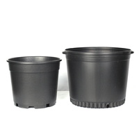 Pots de pépinière en plastique noir bon marché en vrac 2 "4" 6 "3 7 9 gallons 10 cm de haut pour l'ensemencement des plantes de pépinière dans la maison de jardin