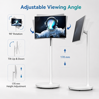 Android Touch Screen TV 27 32 Inch Portable Smart TV on Wheels with Battery and Wireless Display