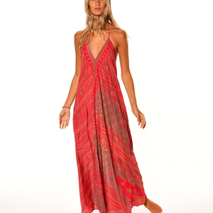 Nuevo Vestido Casual Holgado con Tirantes para Mujer, Diseño Personalizado 2026, Colores Variados, Estilo Halter, Verano, Sexy, Bohemia, Maxi Vestido, Tallas Grandes - Product Image 1