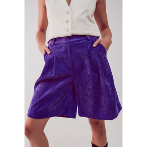Shorts Longline in corduroy viola - Product Image 3