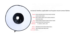 Difusor de <span class=keywords><strong>flash</strong></span> plegable multifuncional, difusor de anillo de plegado fácil, 45cm - Product Image 6