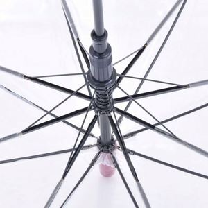 High Quality Cute Mini Plastic Transparent clear Parasols <b>Automatic</b> Custom <b>Umbrella</b> with logo Printing Outdoor for Kids - Product Image 3