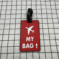 Étiquettes de bagages et porte-cartes d'embarquement en PVC souple de haute qualité, anti-perte, style urbain simple, motif avion de dessin animé