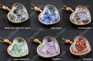 Migliore bottiglia che desiderano pietra naturale chip di bottiglia del pendente per la collana, trasparente sfaccettato cuore di cristallo della collana della bottiglia - Product Image 6