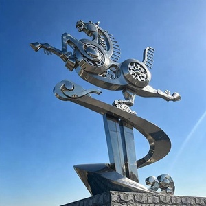 Miroir sculpté sur mesure <span class=keywords><strong>Ma</strong></span> Ta Fei <span class=keywords><strong>Yan</strong></span>, grand format, forgé à la main pour la décoration des parcs et des places - Product Image 2