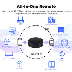 Control remoto inteligente YKQ003B WiFi IR RF con control por aplicación universal para aire acondicionado, ventilador, sistema de hogar inteligente, color negro - Product Image 4