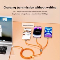 Câble de données personnalisé en gros 3 en 1usb vers câble de type c charge rapide 3A 1.2m pour câble de chargeur iPhone