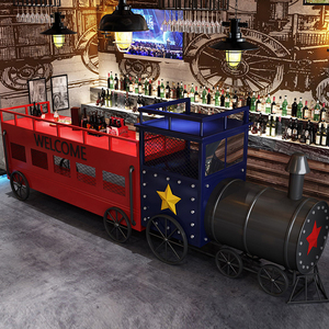 เคาน<span class=keywords><strong>์เ</strong></span>ตอร์บาร์<span class=keywords><strong>ส</strong></span>ไตล์อเมริกันเรโทรอินดั<span class=keywords><strong>ส</strong></span>เทรียล ชุดรถไ<span class=keywords><strong>ฟ</strong></span>ยางสีแดงวินเทจ ของตกแต่งพื้นที่ต้อนรับสำหรับร้านอาหารธีม ของที่ระลึก - Product Image 5