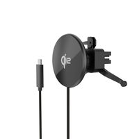 Chargeur de voiture magnétique sans fil 25W à charge rapide avec support pour tableau de bord et grille d'aération, certifié CE