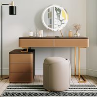 Offre Spéciale tables de maquillage de luxe armoire moderne pour chambre à coucher commode de maquillage coiffeuse ensemble table de maquillage nordique design avec miroir