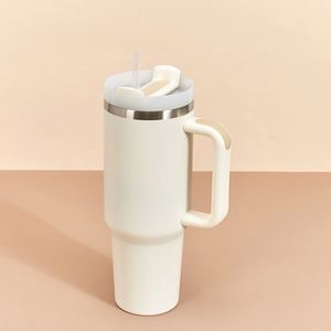Gobelet isotherme de voyage pour voiture H2.0 avec poignée, 40 oz, couvercle, paille, antidérapant, conception personnalisée ODM OEM - Product Image 3