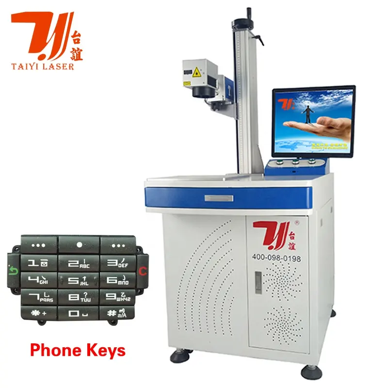 Laser Marking Machine For Plastic Mobile Phone Keys Numbers Letters Buttons