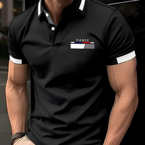 Einfache Herren Casual Fashion Sommer Kurzarm Button Polo Shirt Basic Mass Business Style - Product Image 1