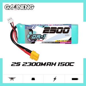 <span class=keywords><strong>Batterie</strong></span> LiPo RC GAONENG GNB DR-1 Series 2300mAh 2S 7.4V 150C XT60 pour voitures RC 1/12 1/14 1/16, LC Racing Truggy 1/16 E-Revo - Product Image 3