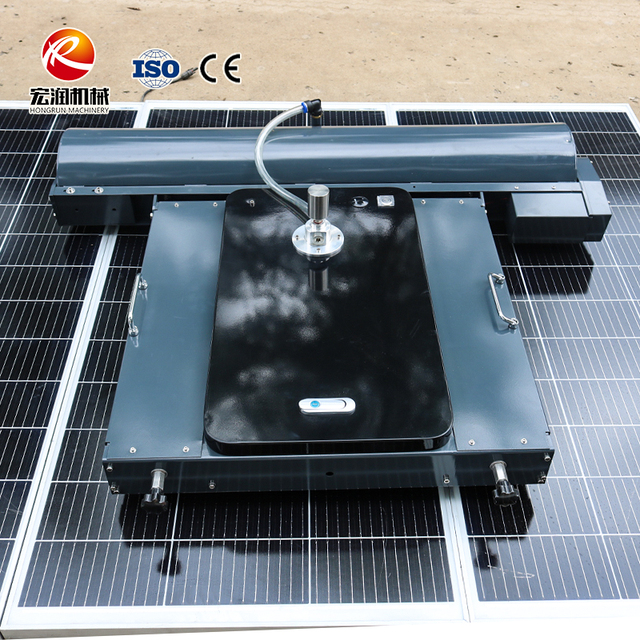 Energy Efficient HONGRUN Solar Panel Cleaning Robot Eco Friendly Automatic Waterless PV Cleaning System Smart 1350mm Width 8-10