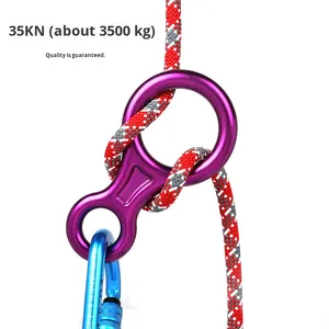 Descensor de Anillo en Forma de 8 para Escalada en Roca, Dispositivo de Descenso Lento, Protector Deslizante, 35 KN de Fuerza de Ruptura - Product Image 4