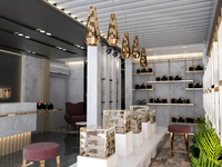 Présentoir de parfumerie avec éclairage LED, vitrine personnalisée pour magasin, mobilier de parfumerie pour commerce de détail, décoration de magasin commercial