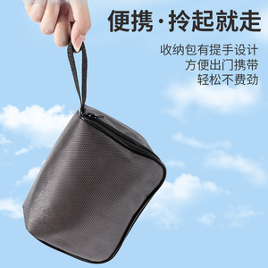 Bolsa digital multifuncional con asa y cremallera, bolsa de almacenamiento portátil para monitor de presión arterial, bolsa de almacenamiento para oxímetro de pulso de poliéster - Product Image 3