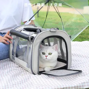 批发时尚软面可折叠旅行便携式航空公司认可手提包背包包猫狗宠物提篮