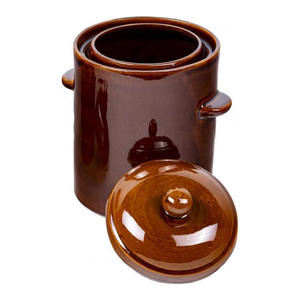 <span class=keywords><strong>Pot</strong></span> en céramique personnalisé de 5 L de style européen pour la fermentation de cornichons, kimchi, tomates, ail – Vente en gros - Product Image 5