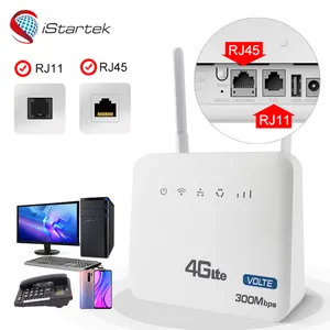 5G Rauter Routeur RJ11 Volte VPN 300mbps 3G 4G LTE CPEWiFiワイヤレスルーター (SIMカードスロット付き)