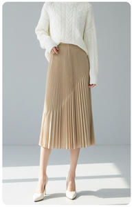 Falda Maxi Plisada para Mujer PY, Cintura Natural, Casual, Ecológica, Transpirable, Diseño de Moda Holgado y Delgado de 2 Piezas para Verano, Venta en Línea - Product Image 5