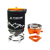 STARCAMP 1800ml Système de cuisson pour le camping en plein air Randonnée Fastboil Jet Cooker Cuisinière à gaz Brûleur à gaz avec pot Backpacking Stove