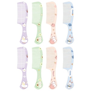 Juego de 2 Peines para el Cabello con Diseño de Animales de Dibujos Animados para Niñas de 1 y 2 Años, con Mango de Plástico, Dientes Finos y Cola Puntiaguda - Product Image 4