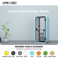 Prodec prix de cabine acoustique cabine insonorisée cabine de réunion cabine téléphonique en verre de confidentialité pour l'aéroport