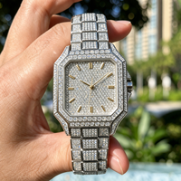 Montre pour homme en moissanite certifiée GRA, couleur D, testée au diamant, avec réserve de marche automatique