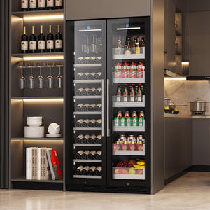 Ultra-sottile a doppia temperatura vino e tè per bevande materiale in legno con refrigeratori costanti per vino rosso per feste - Product Image 3