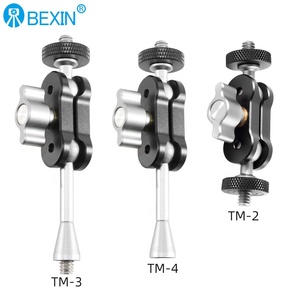 Bexin 360 Độ Xoay 1/4 Mini Máy Ảnh <span class=keywords><strong>Clip</strong></span> Đôi Bóng Đầu Adapter Kẹp Phổ Ma Thuật Cánh Tay Khung <span class=keywords><strong>Clip</strong></span> Cho Máy Ảnh Điện Thoại - Product Image 1