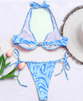Maillot de bain IHOOV Fitness (ancien) Tie Dye avec armatures pour femmes, maillot de bain féminin 2 pièces, micro bikini, string